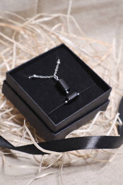 Bransoletka "Iskra" z czarnego turmalinu — ręcznie robiona bransoletka handmade — widok 2